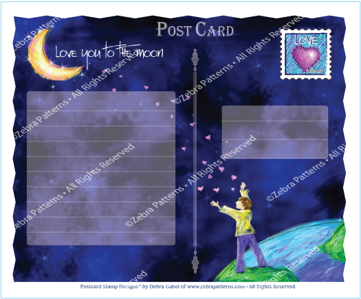Love You to the Moon Postcard Kit